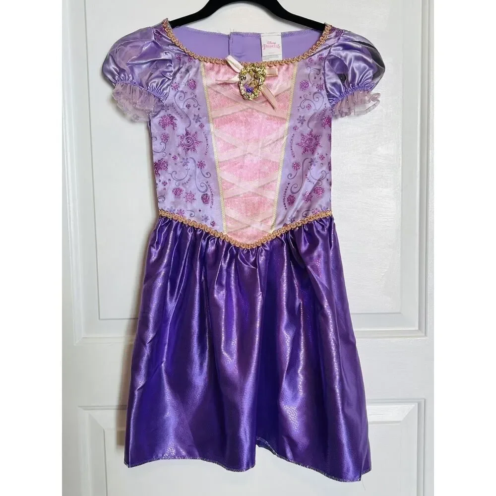 Disney Princess Rapunzel Girls Halloween Pretend Dress Up Play Costume S 4-6 - Picture 4 of 12